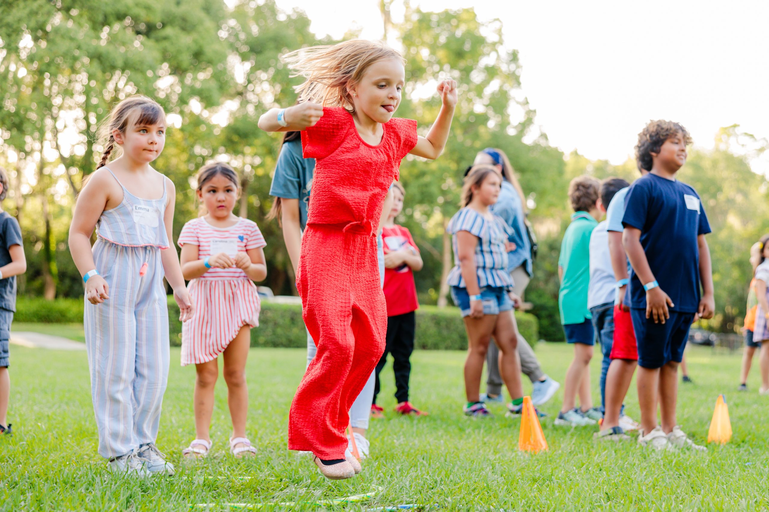 children playing outside at VBS